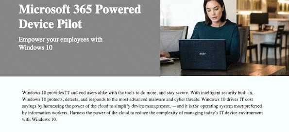 Microsoft 365 Powered Device Pilot